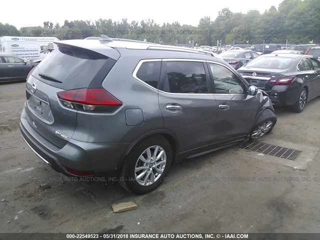 KNMAT2MV8HP584759 - 2017 NISSAN ROGUE S/SV GRAY photo 4