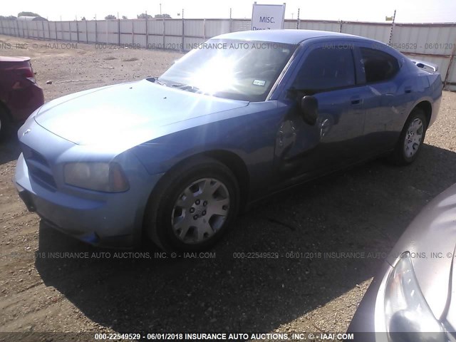 2B3KA43R97H695870 - 2007 DODGE CHARGER SE/SXT BLUE photo 2