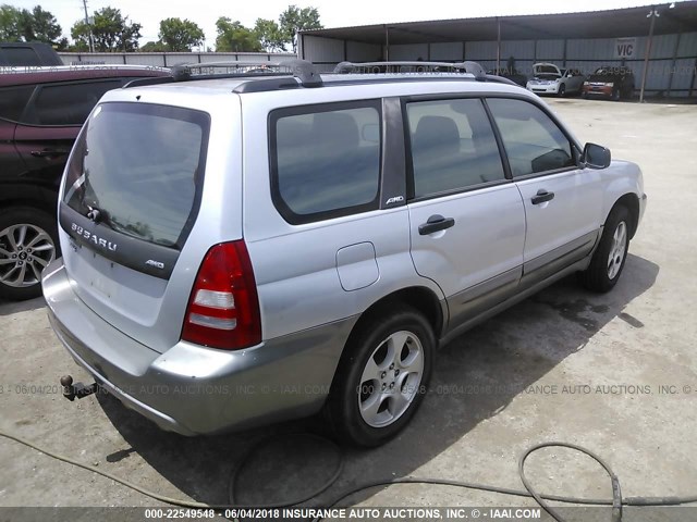 JF1SG65604H764898 - 2004 SUBARU FORESTER 2.5XS ვერცხლისფერი ფოტო 4