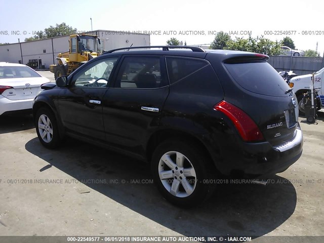 JN8AZ08W47W635981 - 2007 NISSAN MURANO SL/SE/S BLACK photo 3