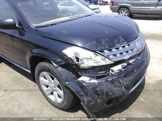 JN8AZ08W47W635981 - 2007 NISSAN MURANO SL/SE/S BLACK photo 6