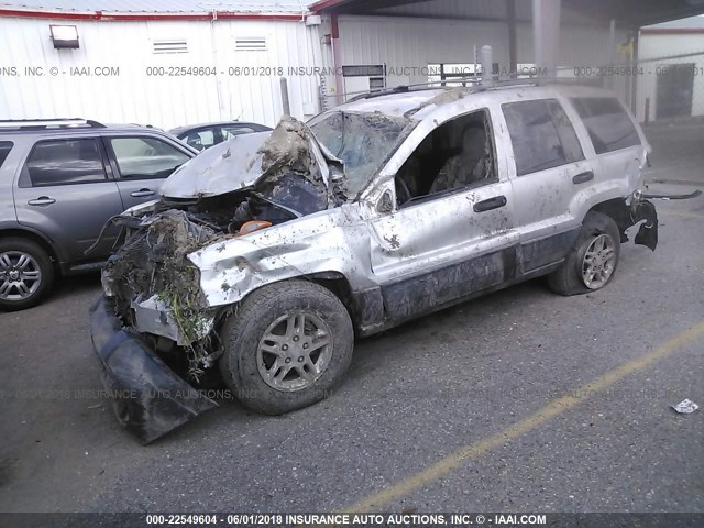 1J4GX48S74C340378 - 2004 JEEP GRAND CHEROKEE LAREDO/COLUMBIA/FREEDOM SILVER photo 2