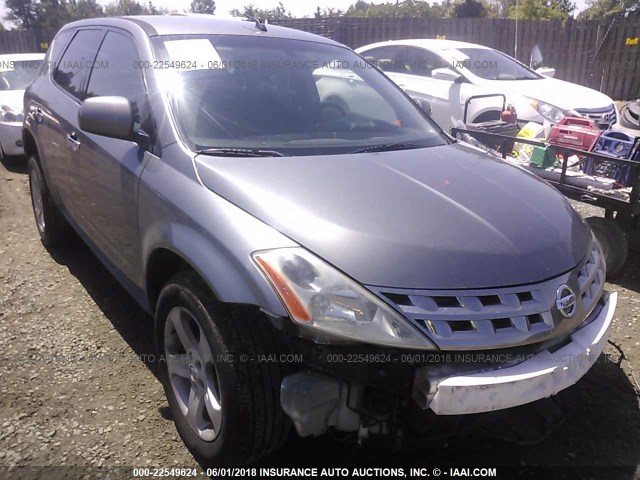 JN8AZ08W35W430374 - 2005 NISSAN MURANO SL/SE/S GRAY photo 1