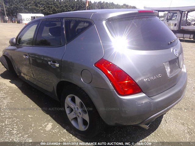 JN8AZ08W35W430374 - 2005 NISSAN MURANO SL/SE/S GRAY photo 3