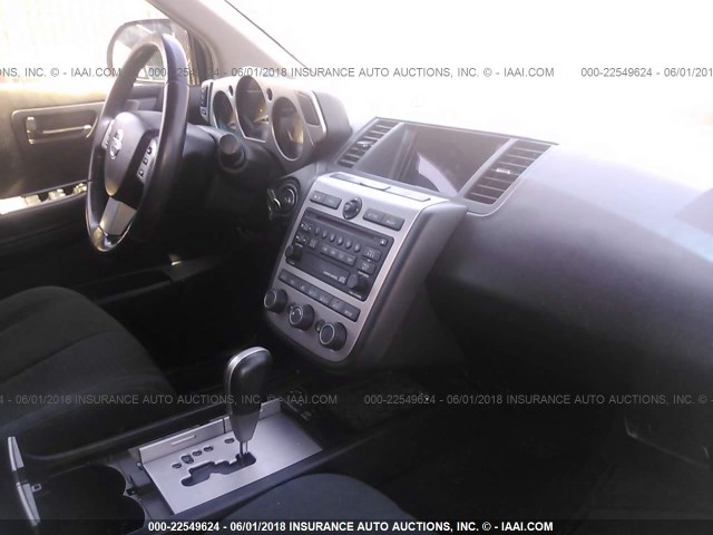 JN8AZ08W35W430374 - 2005 NISSAN MURANO SL/SE/S GRAY photo 5