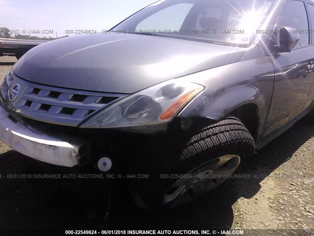 JN8AZ08W35W430374 - 2005 NISSAN MURANO SL/SE/S GRAY photo 6