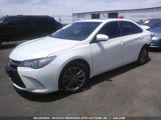 4T1BF1FK6FU488275 - 2015 TOYOTA CAMRY LE/XLE/SE/XSE WHITE photo 2