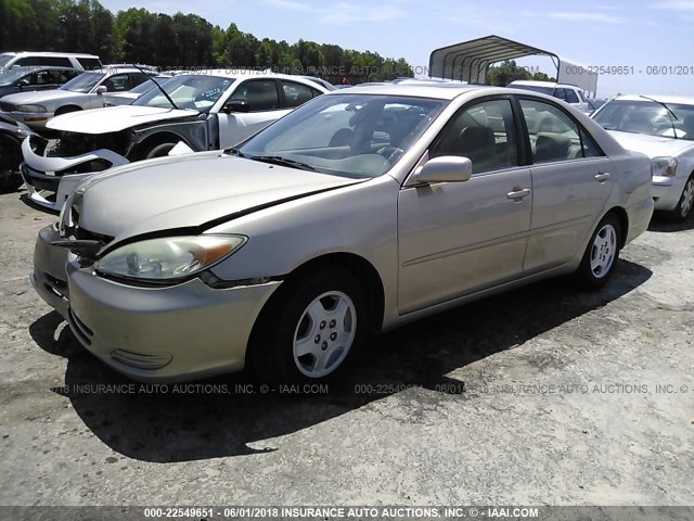 4T1BE32K13U766483 - 2003 TOYOTA CAMRY LE/XLE/SE Şampan foto 2