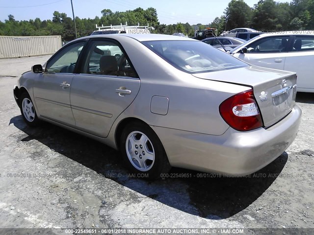 4T1BE32K13U766483 - 2003 TOYOTA CAMRY LE/XLE/SE Şampan foto 3