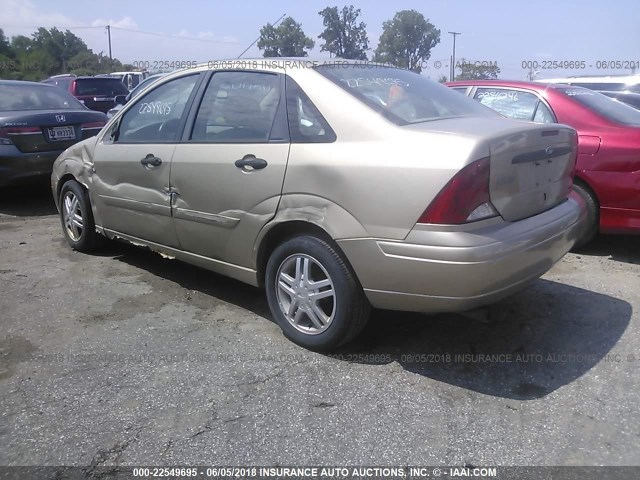 1FAFP34P12W113363 - 2002 FORD FOCUS SE/SE COMFORT TAN photo 3