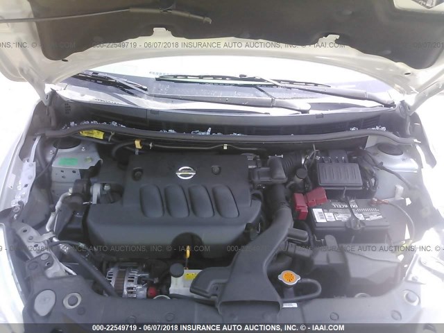 3N1BC11E37L428953 - 2007 NISSAN VERSA S/SL SILVER photo 10