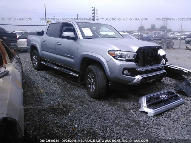 5TFCZ5AN8HX052912 - 2017 TOYOTA TACOMA DBL CAB/SR/TRDSPT/OR/PRO ვერცხლისფერი ფოტო 1