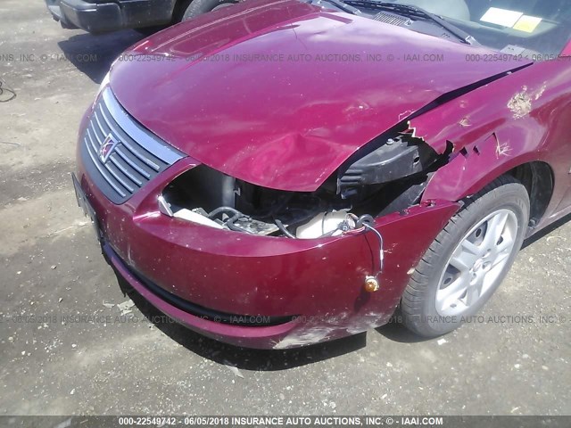 1G8AJ55F06Z170918 - 2006 SATURN ION LEVEL 2 RED photo 6