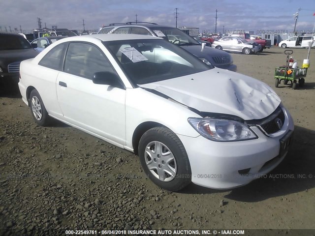 1HGEM22154L067971 - 2004 HONDA CIVIC DX VP WHITE photo 1