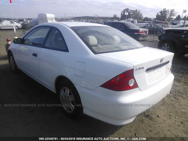 1HGEM22154L067971 - 2004 HONDA CIVIC DX VP WHITE photo 3