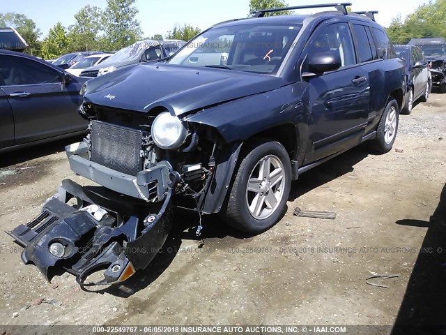 1J8FF47W88D725031 - 2008 JEEP COMPASS SPORT BLUE photo 2