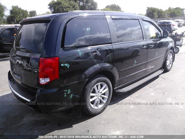 2C4RDGCGXDR807439 - 2013 DODGE GRAND CARAVAN SXT BLACK photo 4