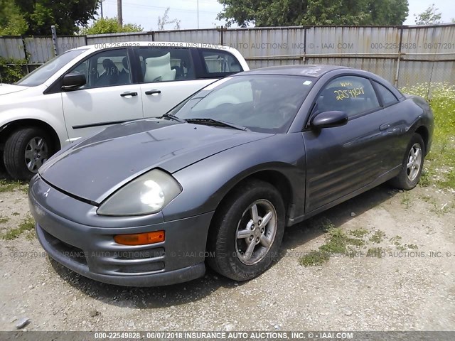 4A3AC34G52E017173 - 2002 MITSUBISHI ECLIPSE RS GRAY photo 2