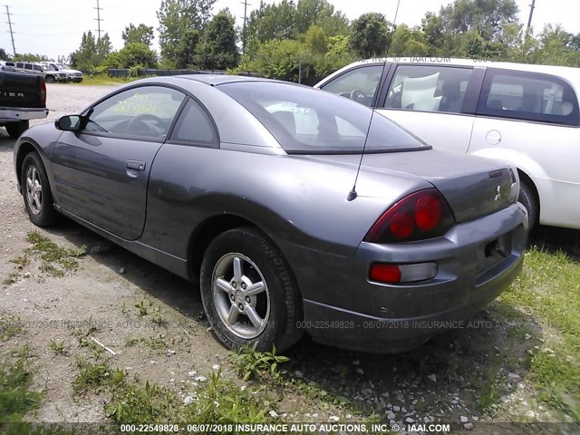 4A3AC34G52E017173 - 2002 MITSUBISHI ECLIPSE RS GRAY photo 3