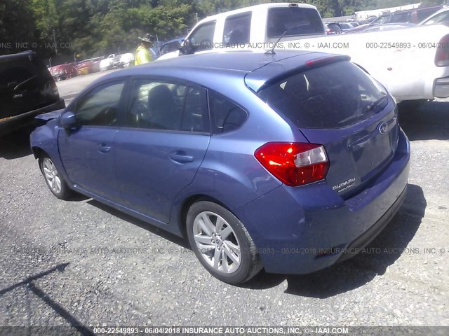 JF1GPAC62F8253644 - 2015 SUBARU IMPREZA PREMIUM BLUE photo 3