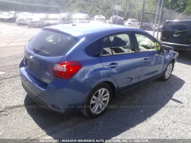 JF1GPAC62F8253644 - 2015 SUBARU IMPREZA PREMIUM BLUE photo 4