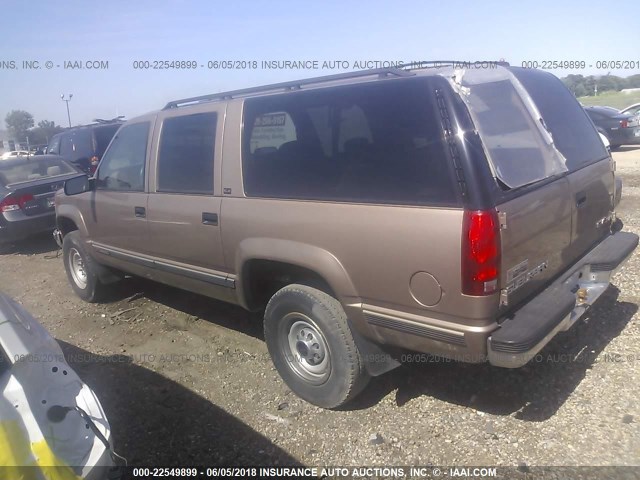 1GKGK26F4SJ700976 - 1995 GMC SUBURBAN K2500 GOLD photo 3