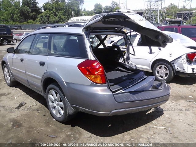 4S4BP61C577339298 - 2007 SUBARU LEGACY OUTBACK 2.5I SILVER photo 3