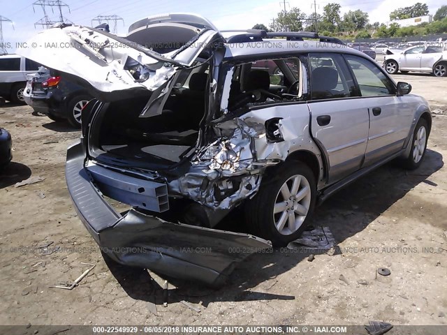 4S4BP61C577339298 - 2007 SUBARU LEGACY OUTBACK 2.5I SILVER photo 4