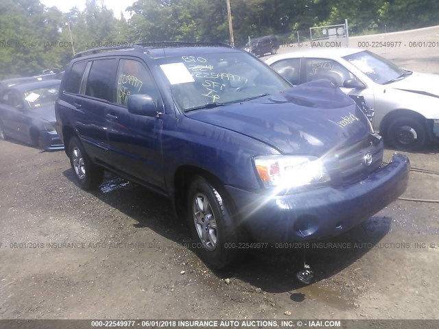 JTEDP21A250068464 - 2005 TOYOTA HIGHLANDER LIMITED BLUE photo 1