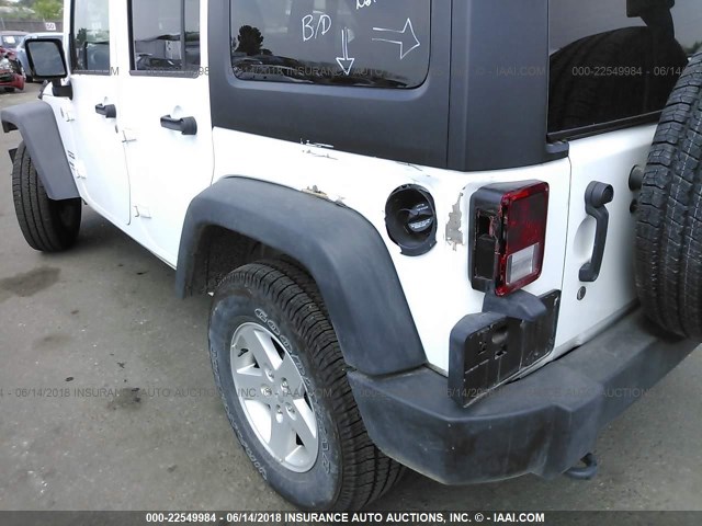 1C4HJWDG9HL689248 - 2017 JEEP WRANGLER UNLIMITE SPORT WHITE photo 6