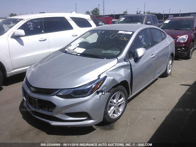 1G1BE5SM3H7207954 - 2017 CHEVROLET CRUZE LT SILVER photo 2