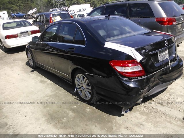 WDDGF81X18F128625 - 2008 MERCEDES-BENZ C 300 4MATIC BLACK photo 3