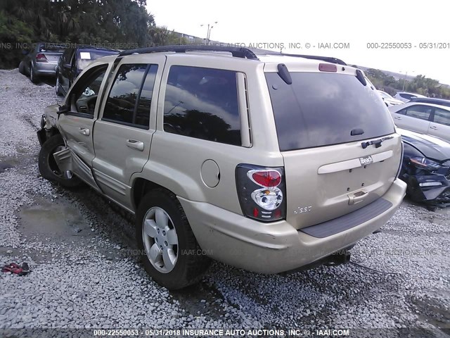 1J4GX58N81C715920 - 2001 JEEP GRAND CHEROKEE LIMITED GOLD photo 3