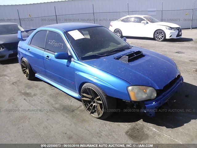 JF1GD70694L519459 - 2004 SUBARU IMPREZA WRX STI BLUE photo 1