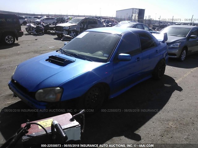 JF1GD70694L519459 - 2004 SUBARU IMPREZA WRX STI BLUE photo 2