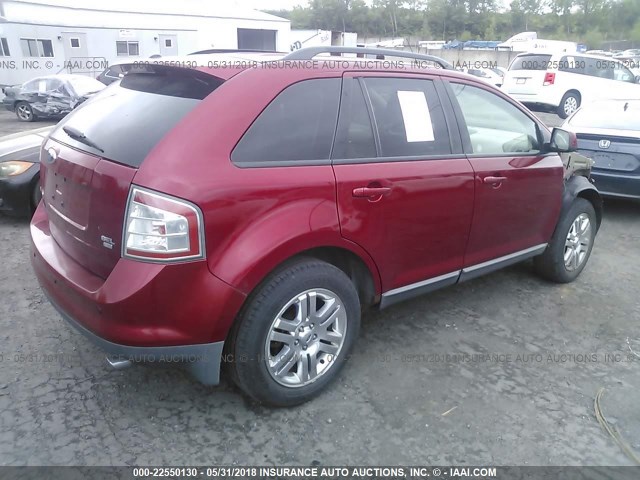 2FMDK49C47BB67563 - 2007 FORD EDGE SEL PLUS RED photo 4