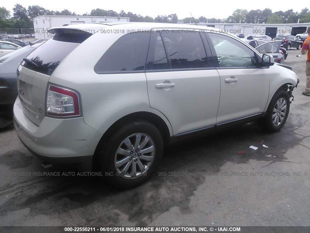 2FMDK49C47BB22591 - 2007 FORD EDGE SEL PLUS WHITE photo 4