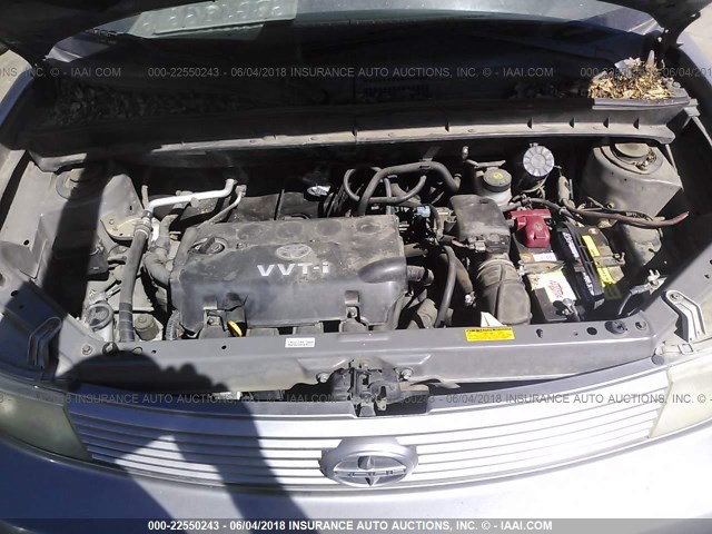 JTLKT334754004793 - 2005 TOYOTA SCION XB ვერცხლისფერი ფოტო 10