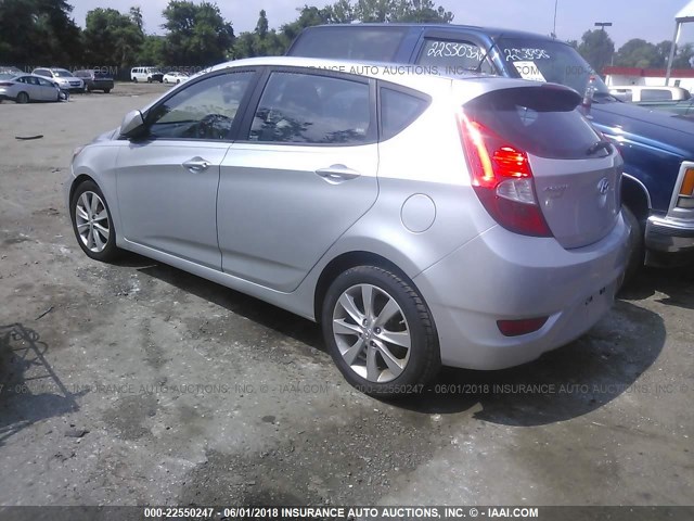 KMHCU5AEXCU016238 - 2012 HYUNDAI ACCENT GLS/GS/SE SILVER photo 3