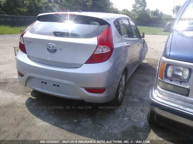 KMHCU5AEXCU016238 - 2012 HYUNDAI ACCENT GLS/GS/SE SILVER photo 4