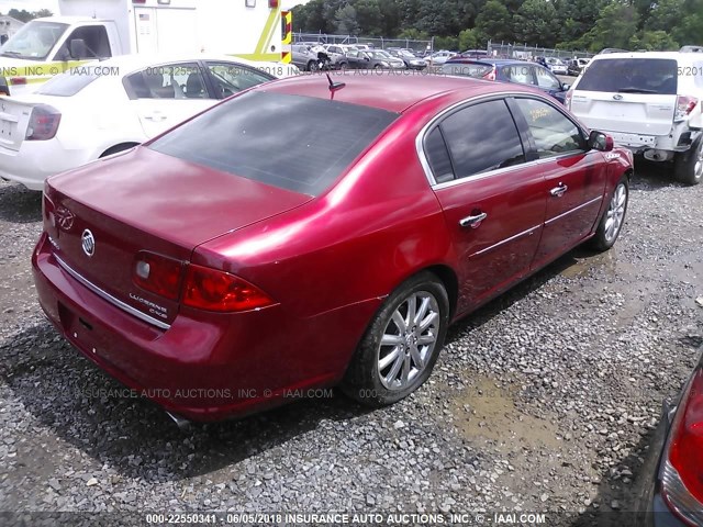 1G4HE57Y46U123634 - 2006 BUICK LUCERNE CXS RED photo 4