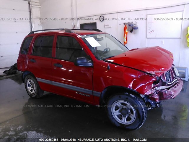 2CNBE13C336927510 - 2003 CHEVROLET TRACKER RED photo 1