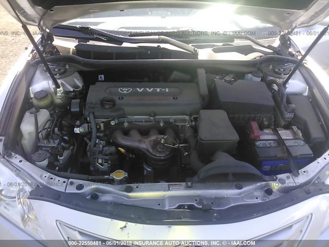4T1BE46KX9U398930 - 2009 TOYOTA CAMRY SE/LE/XLE SILVER photo 10
