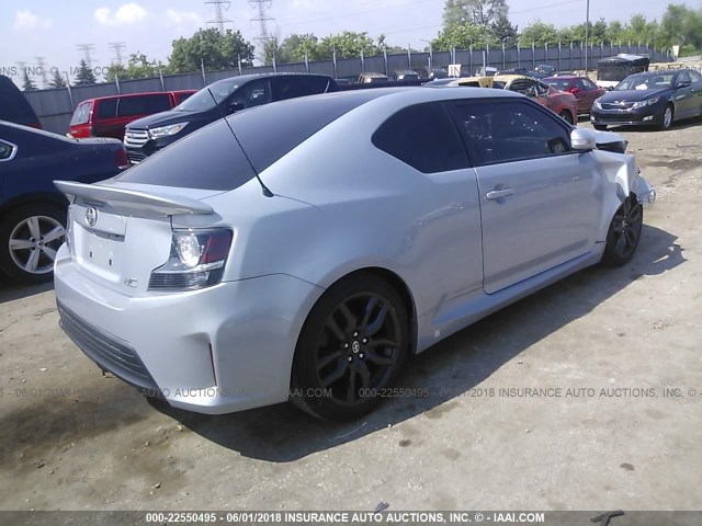 JTKJF5C78E3076539 - 2014 TOYOTA SCION TC 灰色 照片 4