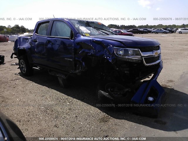 1GCGSDE37G1206035 - 2016 CHEVROLET COLORADO Z71 BLUE photo 1