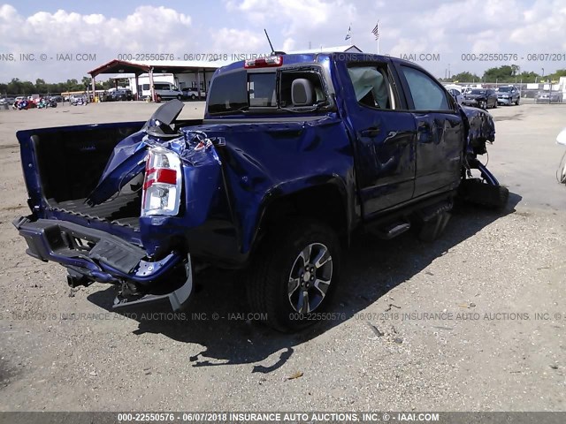 1GCGSDE37G1206035 - 2016 CHEVROLET COLORADO Z71 BLUE photo 4