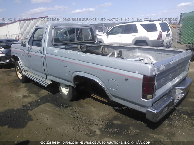 2FTEF25G7ECA02785 - 1984 FORD F250 Light Blue photo 3