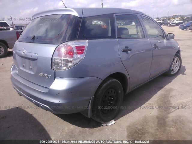 2T1KR32E15C337430 - 2005 TOYOTA COROLLA MATRIX XR BLUE photo 4