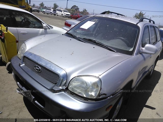 KM8SC83D91U087741 - 2001 HYUNDAI SANTA FE GLS/LX SILVER photo 2