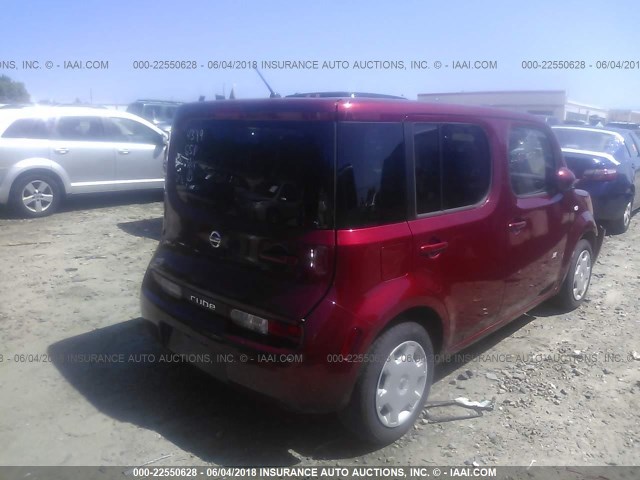 JN8AZ2KR4CT254349 - 2012 NISSAN CUBE S/SL/KROM RED photo 4